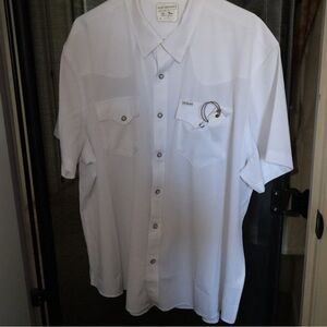 Tecovas Men's White Pearl Snap Short Sleeve Western Shirt